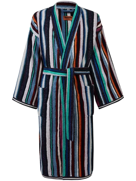 Женский халат Missoni Home из хлопка в полоску, мультицветный