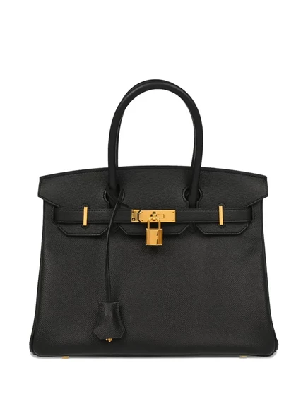 Кожаная сумка Birkin 30 epsom, бывшая в употреблении у Hermès в 2017 году black