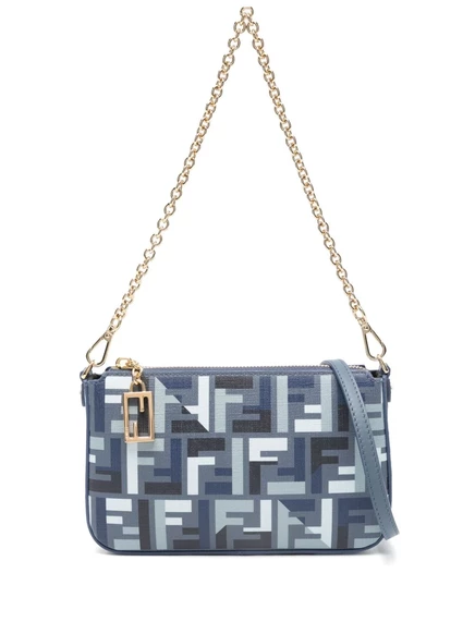 Сумка-клатч из багета FENDI blue