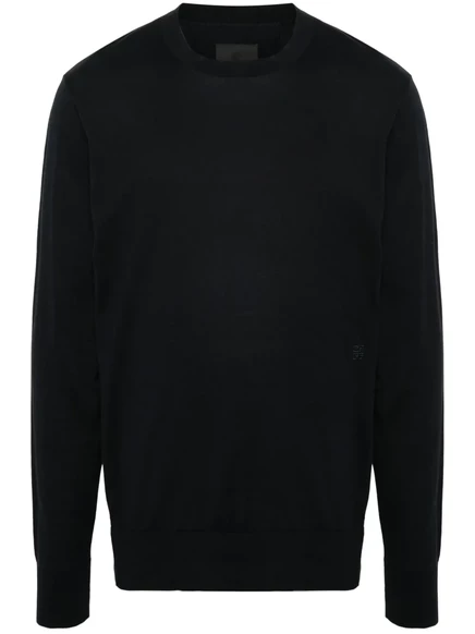 Джемпер тонкой вязки с круглым вырезом от Givenchy blue