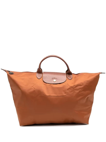 Женская дорожная сумка Longchamp Le Pliage складная, коричневая