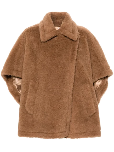 Плюшевая накидка Max Mara Tebe brown