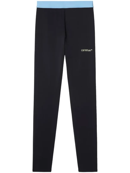 Женские легинсы Off-White колорблок, черные