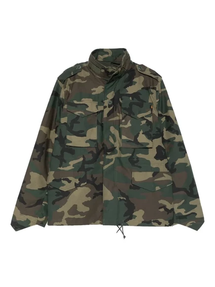 Мужская парка Alpha Industries M-65 камуфляжная, зеленая