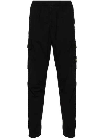 Мужские брюки-карго Stone Island зауженные, черные