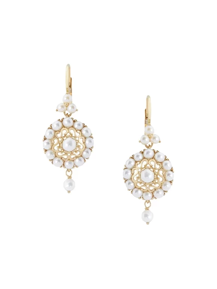 Женские серьги Dolce & Gabbana с жемчугом, золотые