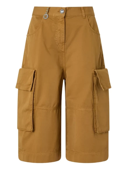 Женские шорты PINKO карго до колена, нейтральные