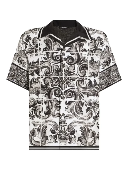 Мужская рубашка Dolce & Gabbana Majolica, белая