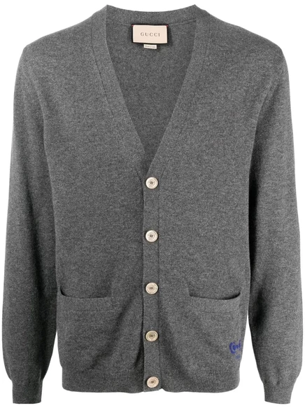 Женский кардиган Gucci Horsebit из кашемира, графит/синий