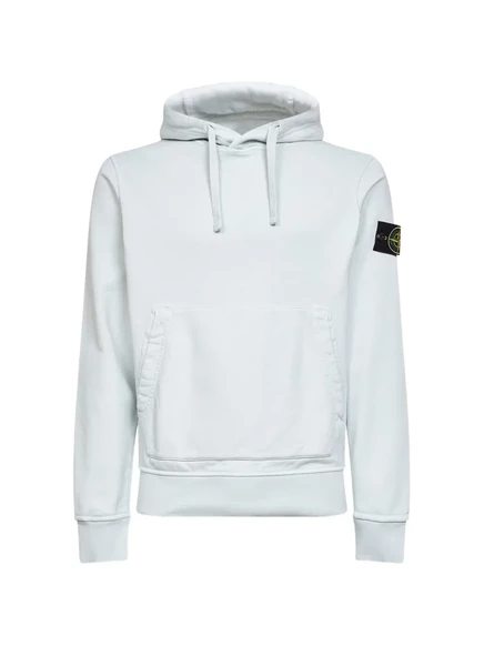 Мужская толстовка Stone Island с капюшоном, голубая