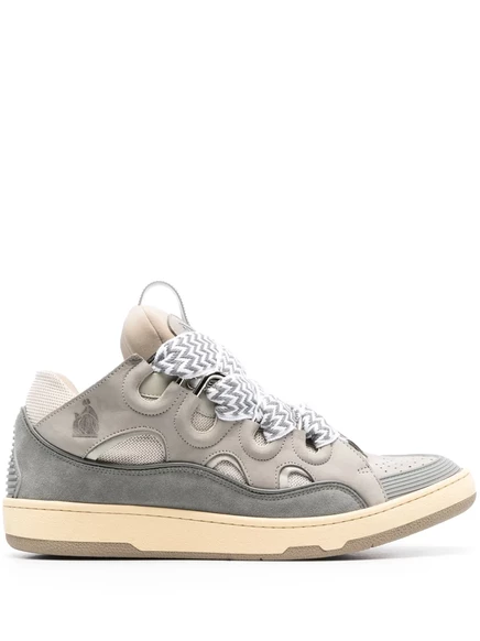 Кроссовки из натуральной кожи Lanvin Curb grey