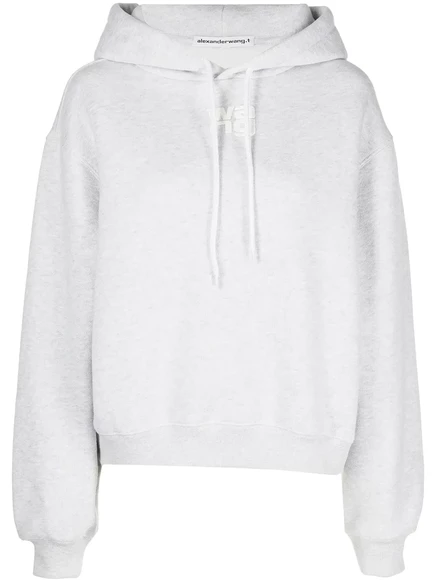 Женское худи Alexander Wang с логотипом, серое