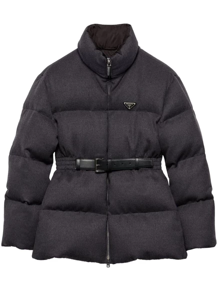 Фланелевый пуховик Prada grey