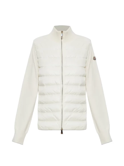 Женский кардиган Moncler из шерсти с пухом, белый