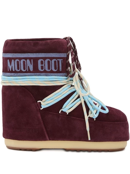 Унисекс сапоги Moon Boot из замши, бордовые