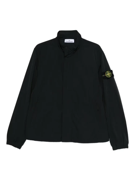 Мужская куртка-бомбер Stone Island с нашивкой, черная