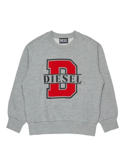 Детский свитшот Diesel Kids с логотипом, серый