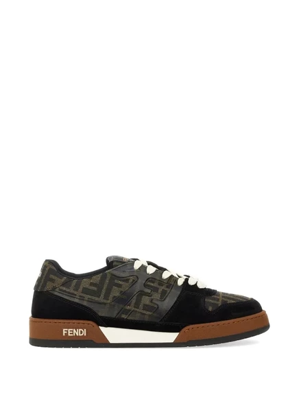 Мужские кроссовки Fendi Match FF, черно-коричневые