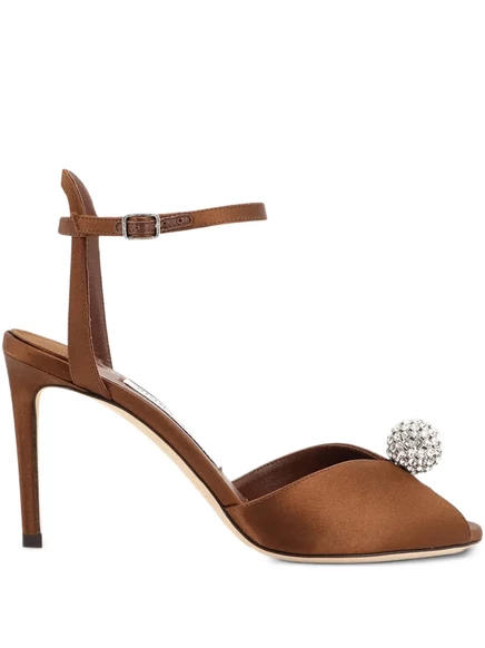 Босоножки Jimmy Choo 85 мм Sacora, украшенные кристаллами