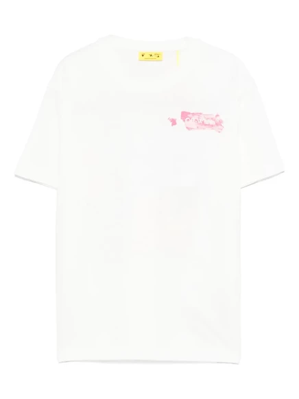 Детская футболка Off-White Kids с принтом, белая