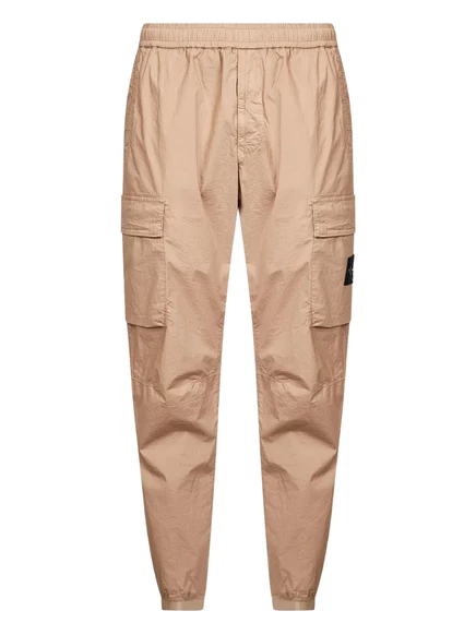 Мужские карго-брюки Stone Island с нашивкой, бежевые