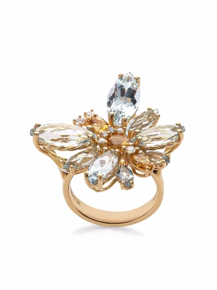 Женское кольцо Dolce & Gabbana 18K золото с аквамарином