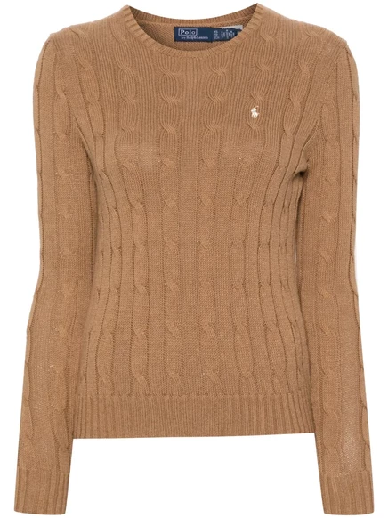 Хлопковый джемпер Polo Ralph Lauren Polo-с рисунком пони brown