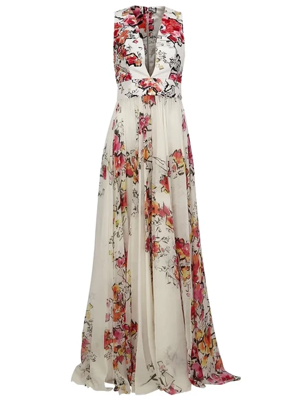 Женское вечернее платье Zuhair Murad, белое в цветы