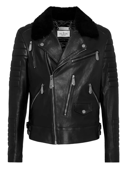 Мужская байкерская куртка Philipp Plein, черная
