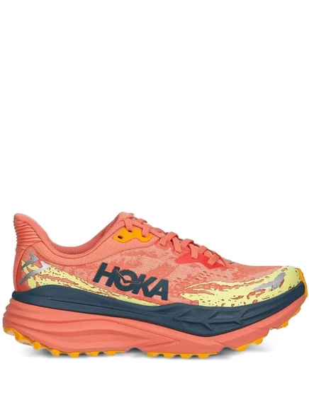 Женские кроссовки Hoka с максимальной амортизацией, коралловые
