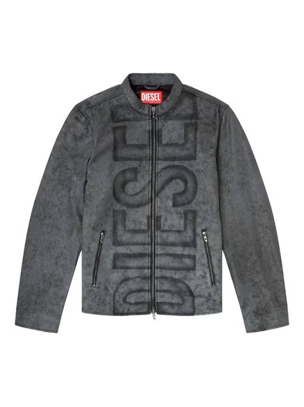 Мужская кожаная куртка Diesel L-Evert-A из ягненка, черная