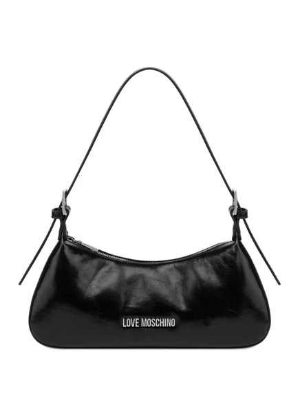 Сумка через плечо с логотипом Love Moschino и бляшкой на молнии black