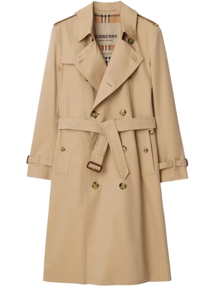 Мужское тренч-пальто Burberry Heritage Kensington с поясом, бежевое