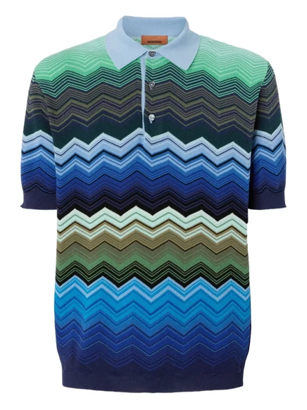 Мужская футболка-поло Missoni с зигзагообразным узором