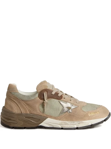 Мужские кеды golden goose dad-star, бежевые