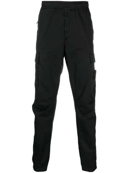 Брюки-карго с нашивками Stone Island Compass black