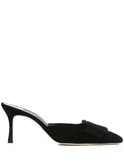 Женские мюли Manolo Blahnik Maysale, черные