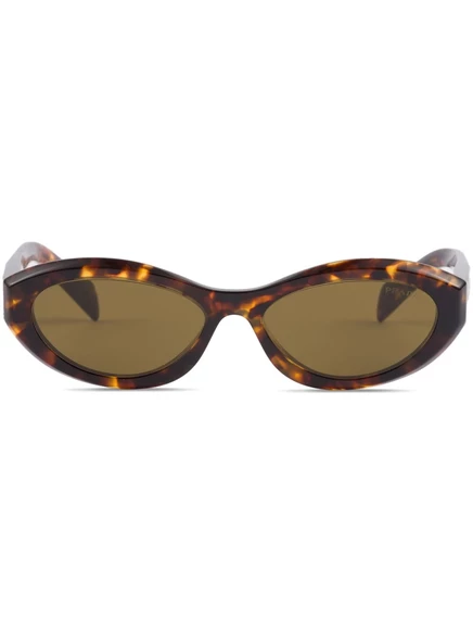 Солнцезащитные очки в овальной оправе Prada Eyewear Symbole brown