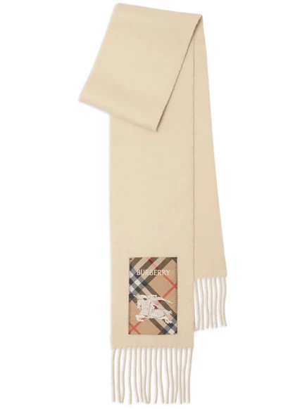 Кашемировый шарф с бахромой от Burberry  neutrals