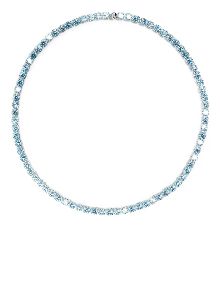 Женское ожерелье Swarovski Matrix Tennis, светло-голубое