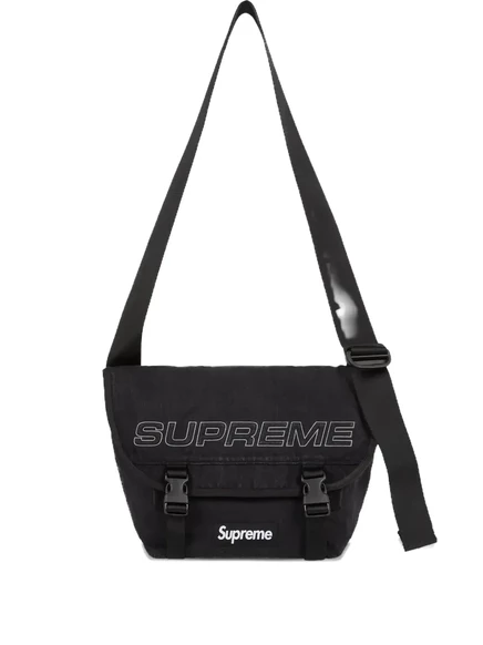 Мужская сумка через плечо Supreme джинсовая, черная