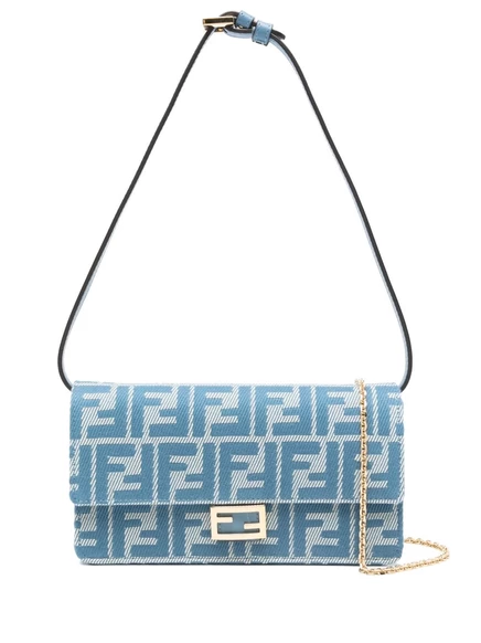 Сумка через плечо из багета FENDI blue