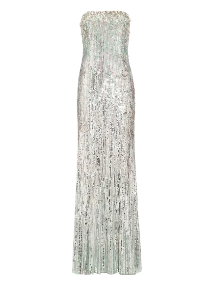 Женское платье Jenny Packham Honesty с пайетками, серебристое