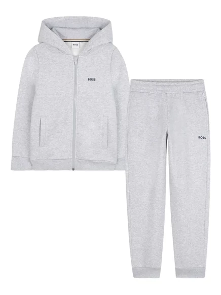 Спортивный костюм с логотипом BOSS Kidswear и принтом на нем