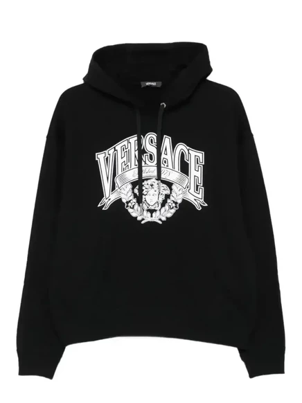 Мужское худи Versace с принтом Medusa, черное