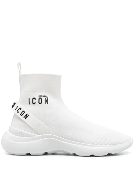 Женские высокие кеды DSquared2 Icon Fly, белые