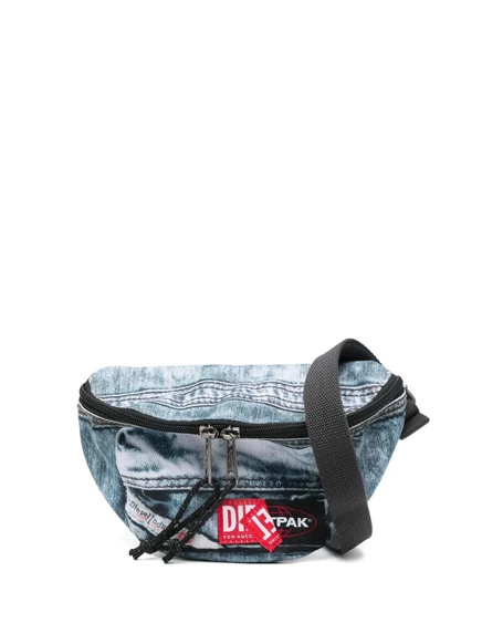 Унисекс поясная сумка Eastpak x Diesel denim-print, голубая
