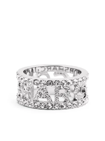Унисекс кольцо Marc Jacobs The Monogram паве, серебристое