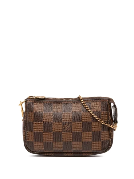 Женская сумка Louis Vuitton Mini Pochette, коричневая