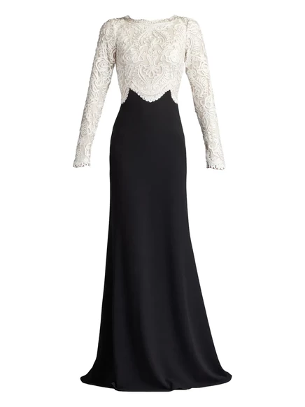 Женское кружевное макси-платье Tadashi Shoji, черное